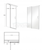 BESCO Drzwi wnękowe prysznicowe uchylne EXO-C BLACK 110cm ECB-110-190C